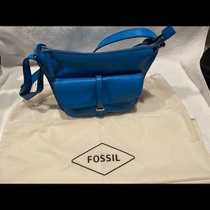 Fossil leather hand bag